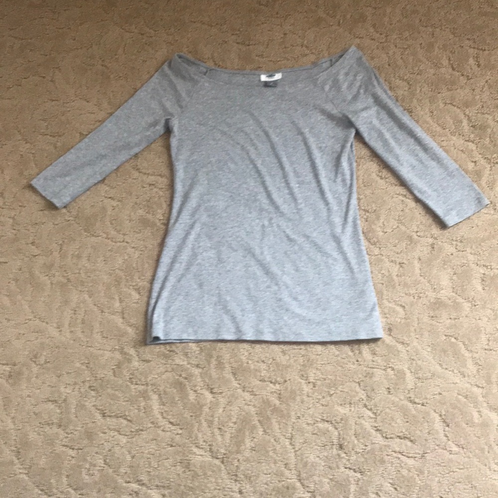 Grey off the shoulder top